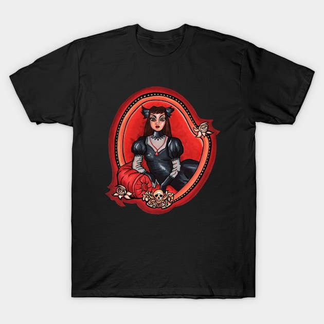 Haunted Mansion Cat Lady T-Shirt by GreyDawn